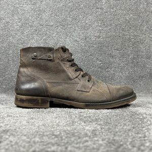 Bullboxer Brosus Men's Size 11 Brown Leather Cap Toe Ankle Boots Used